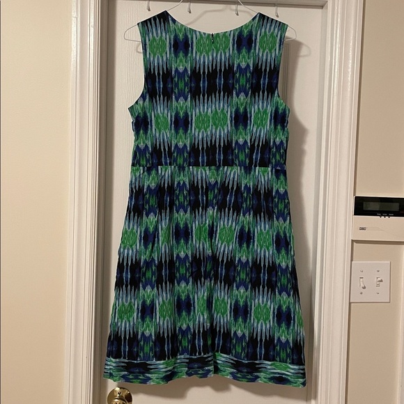 Rabbit Rabbit Rabbit Green and Blue Patterned Sleeveless Dress - Picture 2 of 4